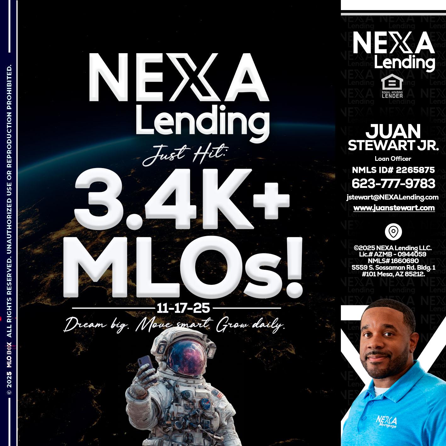 3.4K MLOs - Juan Stewart JR -Mortgage Loan Originator