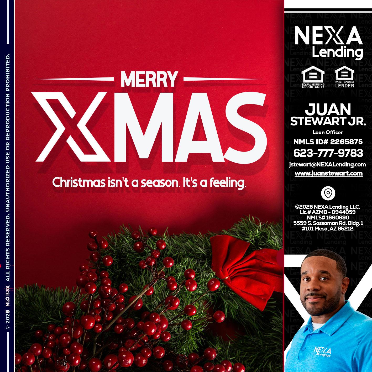 merry xmas - Juan Stewart JR -Mortgage Loan Originator