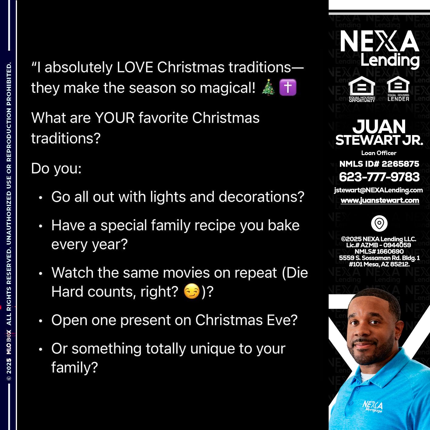 I love christmas - Juan Stewart JR -Mortgage Loan Originator