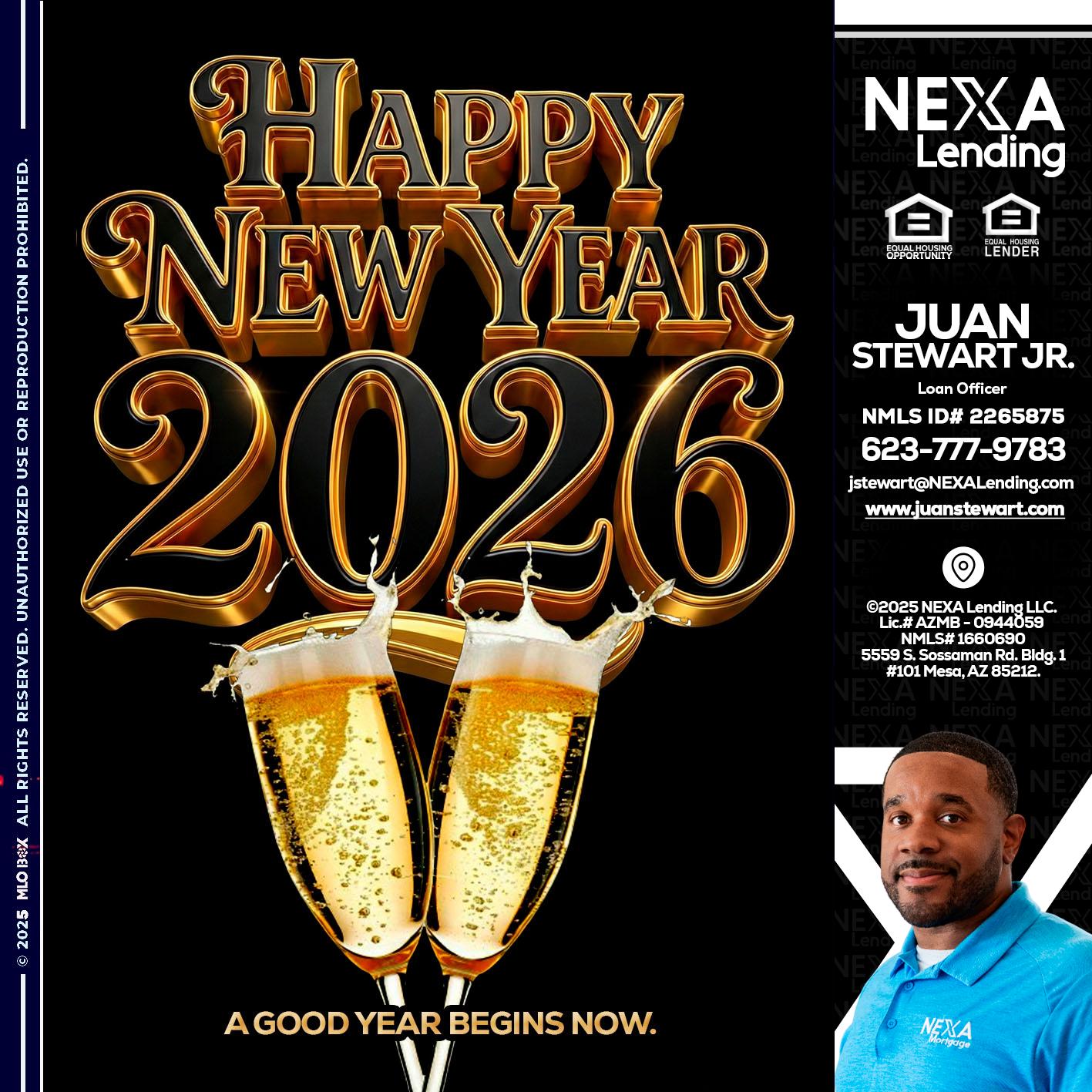 happy new year 2026 - Juan Stewart JR -Mortgage Loan Originator