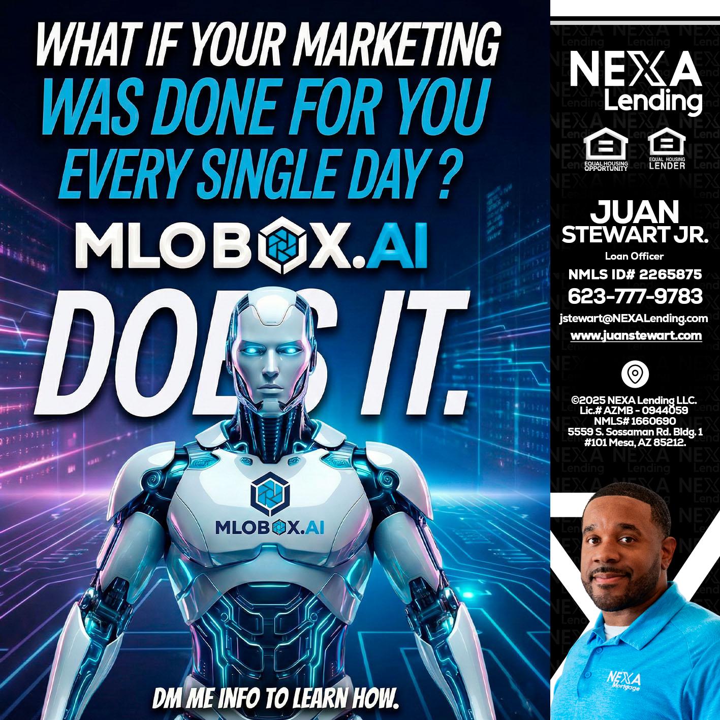 DOES IT - Juan Stewart JR -Mortgage Loan Originator