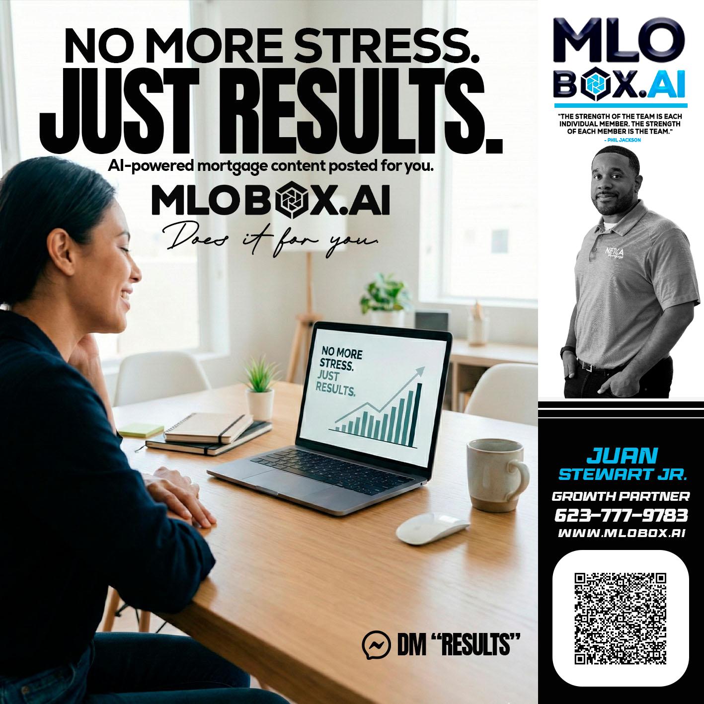 NO MORE STRESS - Juan Stewart JR -Mortgage Loan Originator