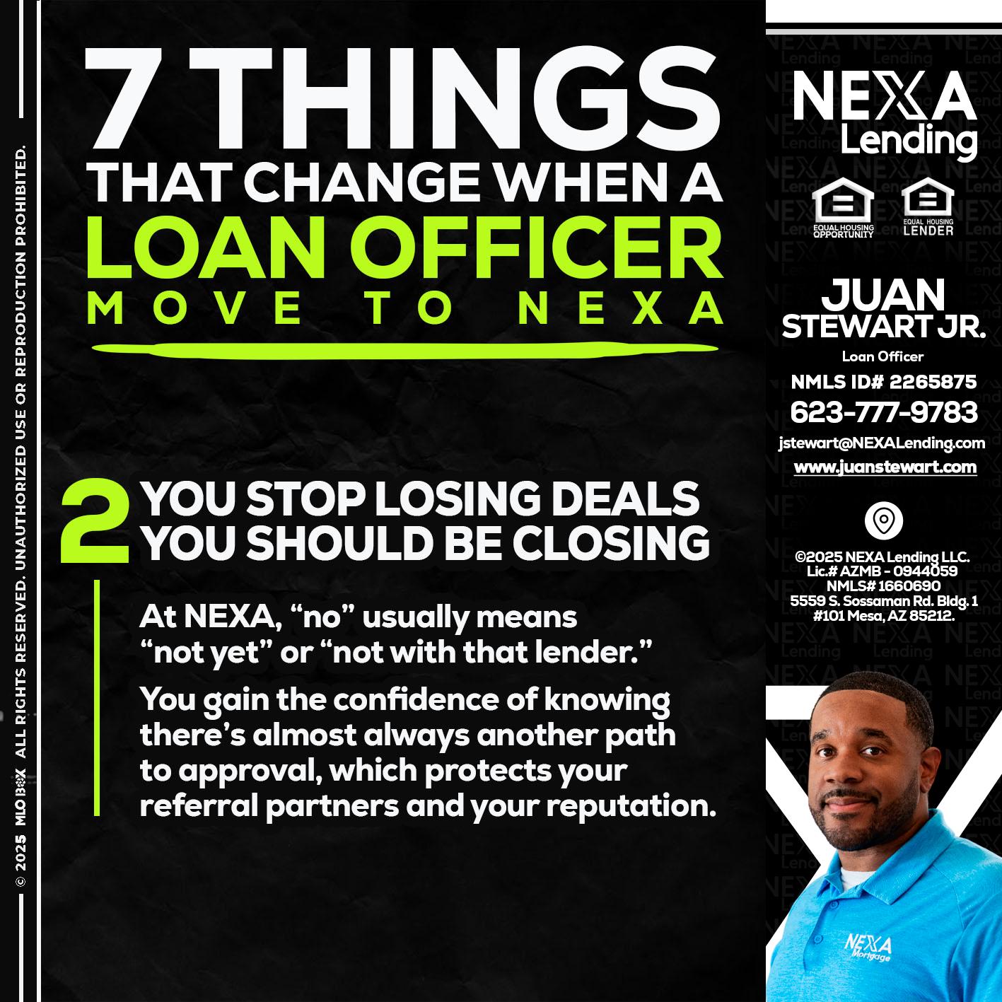 7 THINGS (2) - Juan Stewart JR -Mortgage Loan Originator