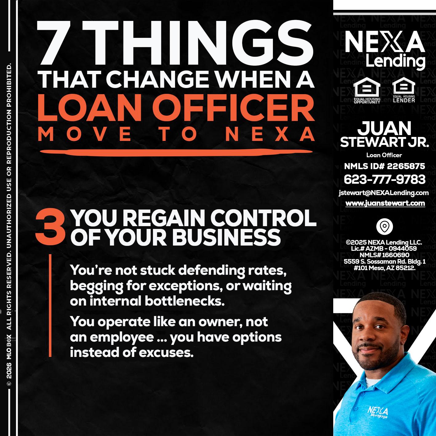 7 things (3) - Juan Stewart JR -Mortgage Loan Originator