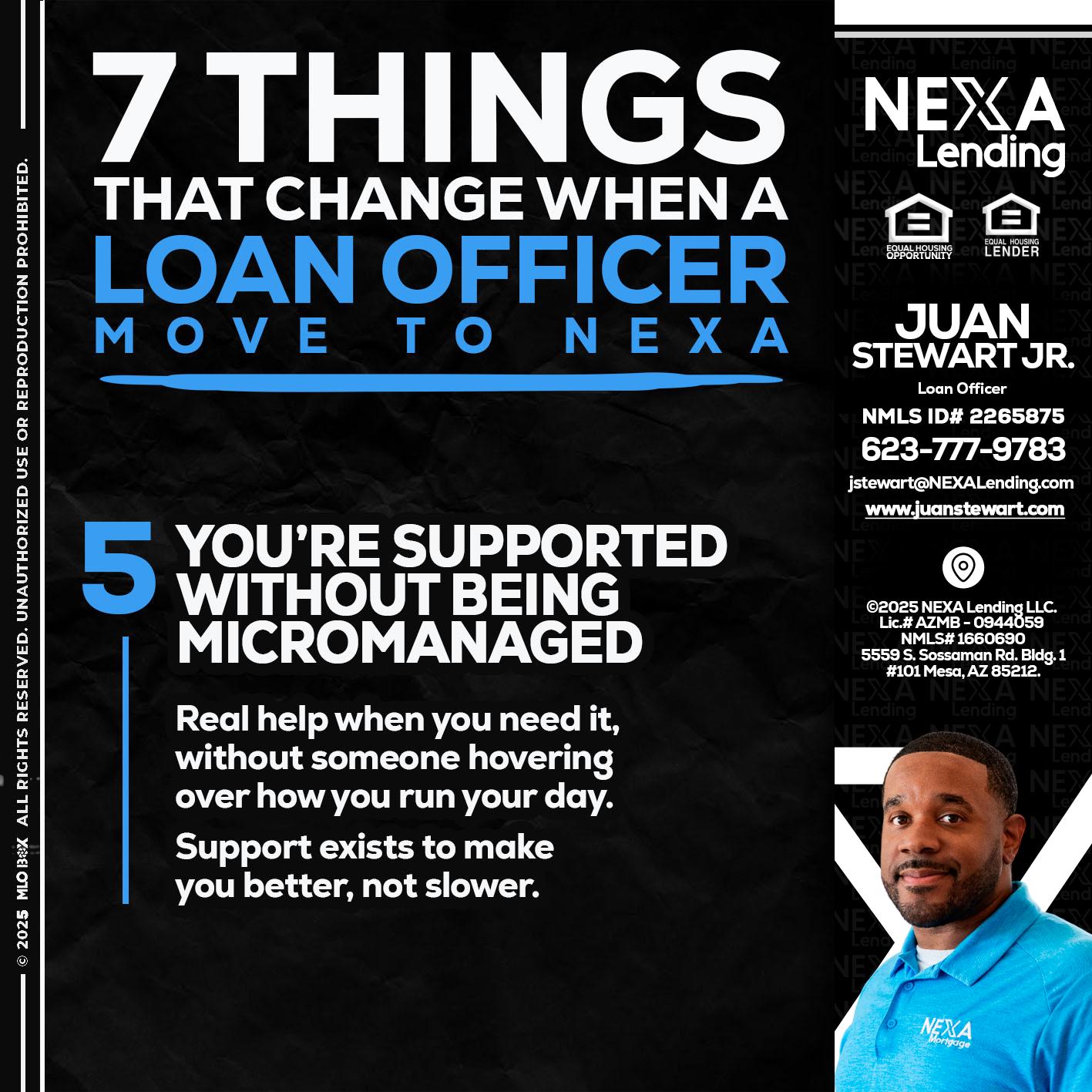 7 THINGS (5) - Juan Stewart JR -Mortgage Loan Originator