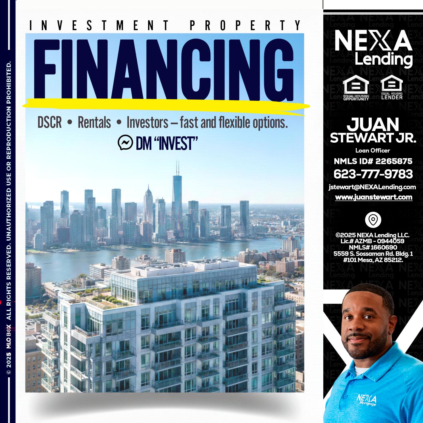 FINANCING - Juan Stewart JR -Mortgage Loan Originator