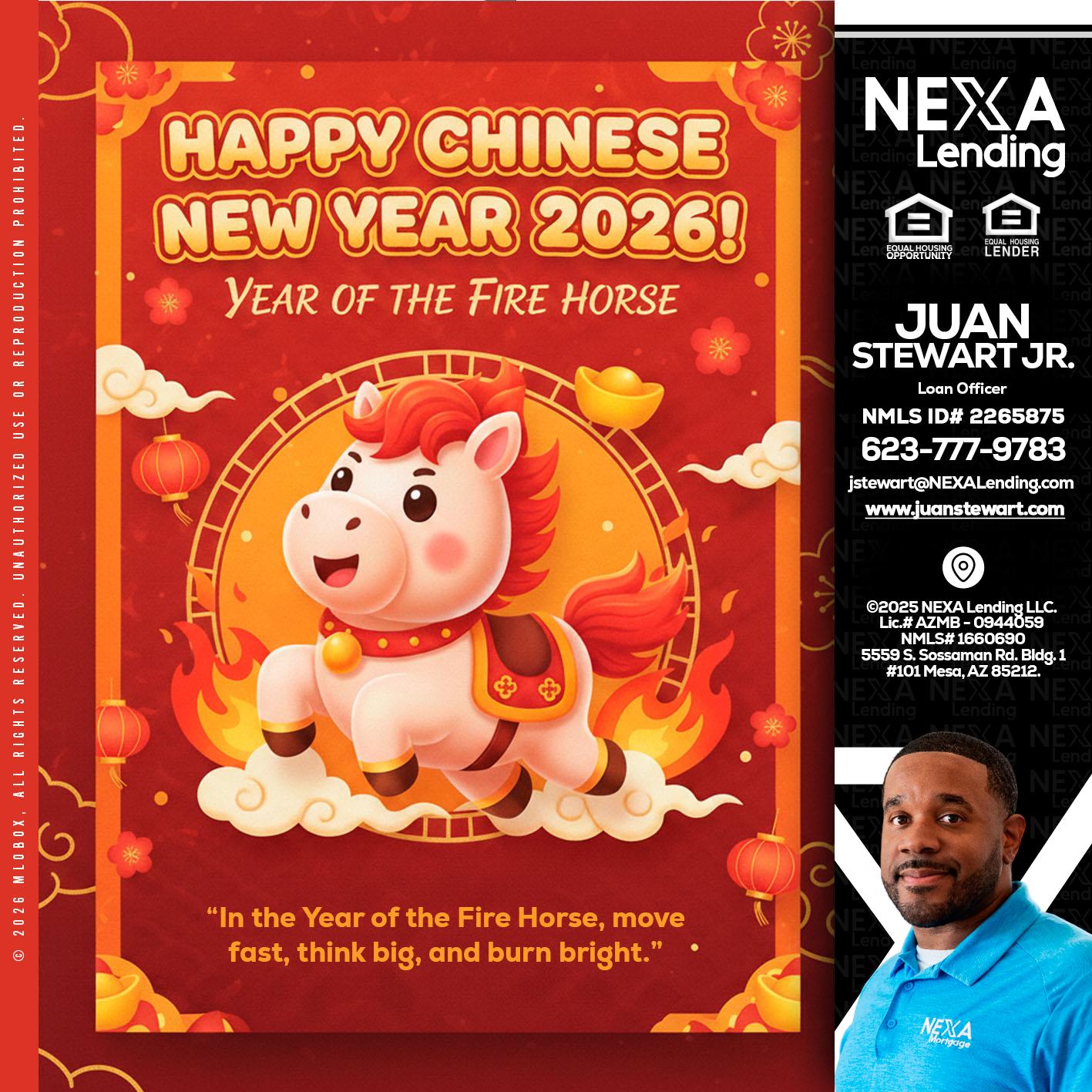 happy Chinese new year - Juan Stewart JR -Mortgage Loan Originator