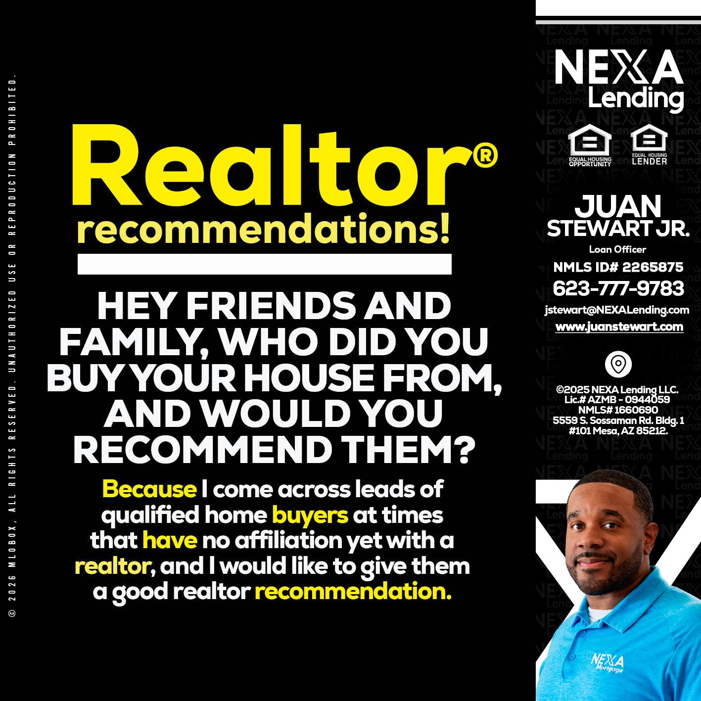 REALTOR - Juan Stewart JR -Mortgage Loan Originator