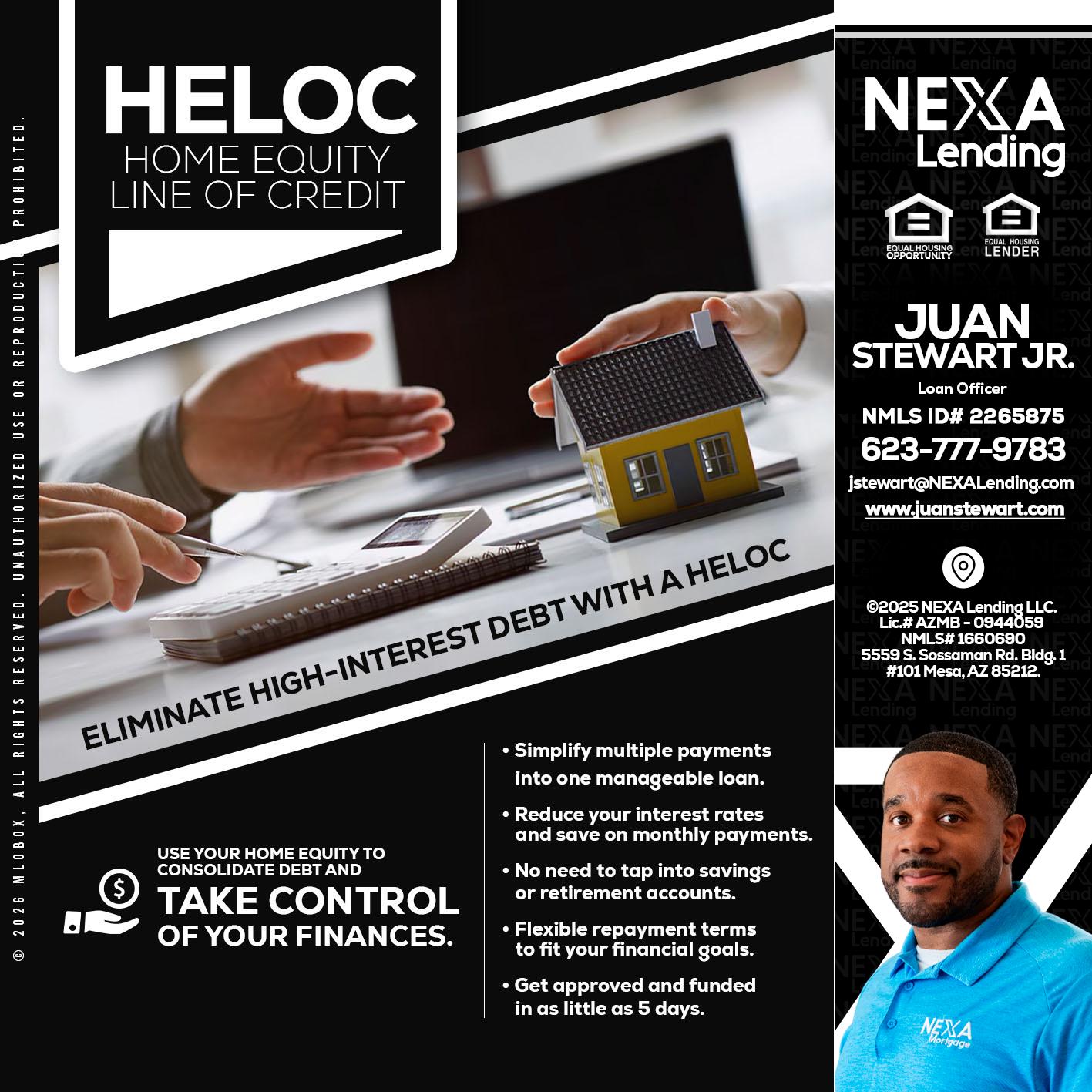 HELOC - Juan Stewart JR -Mortgage Loan Originator
