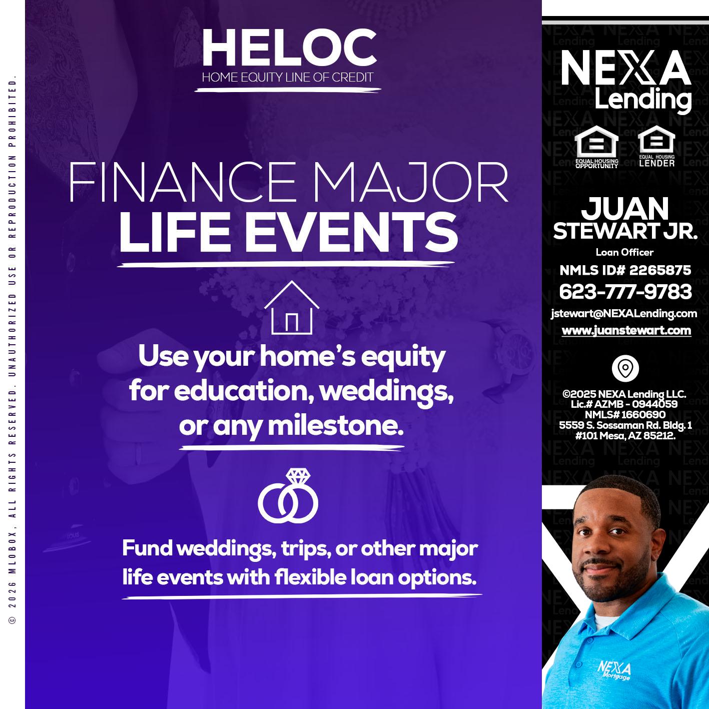 HELOC - Juan Stewart JR -Mortgage Loan Originator