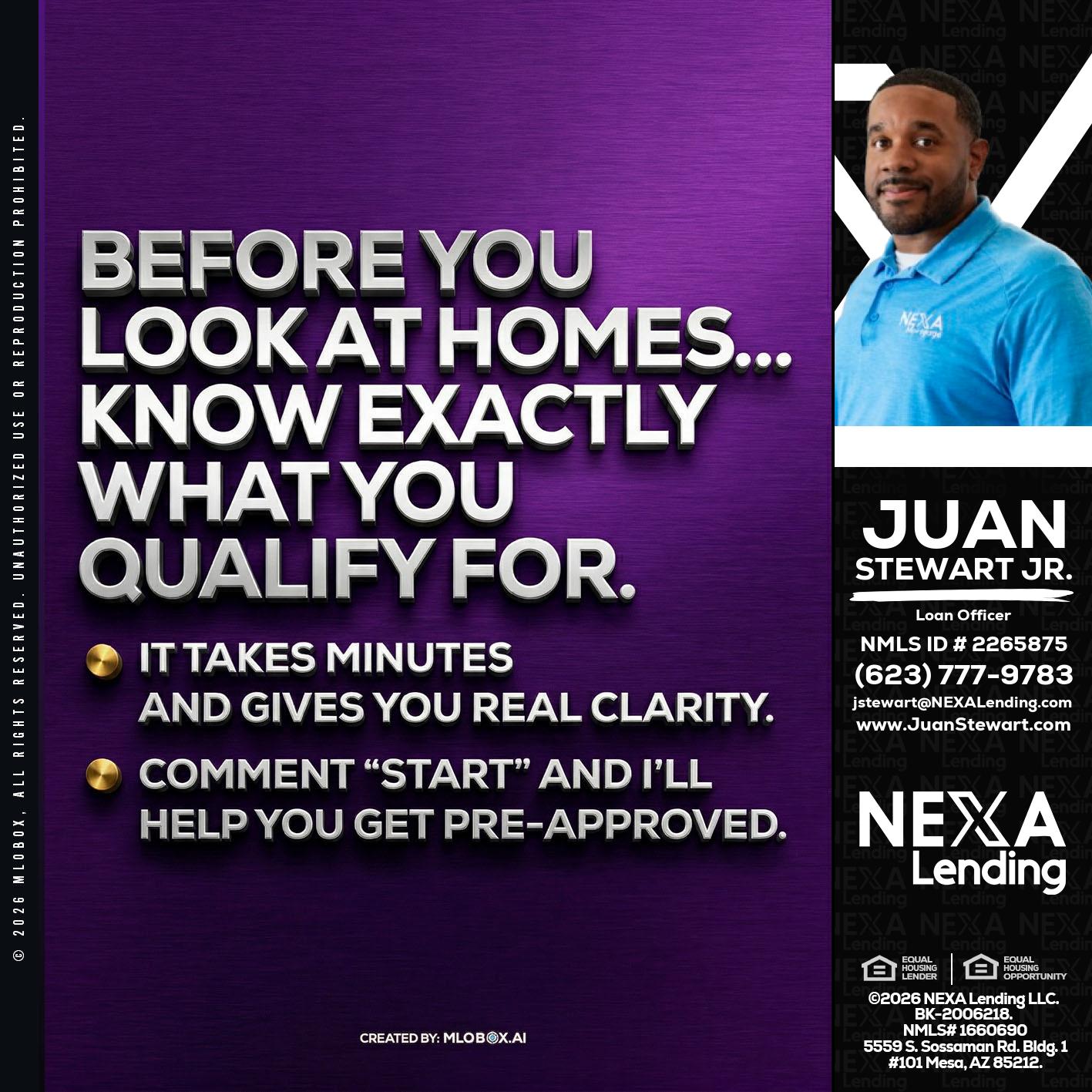 BEFORE YOU - Juan Stewart JR -Mortgage Loan Originator