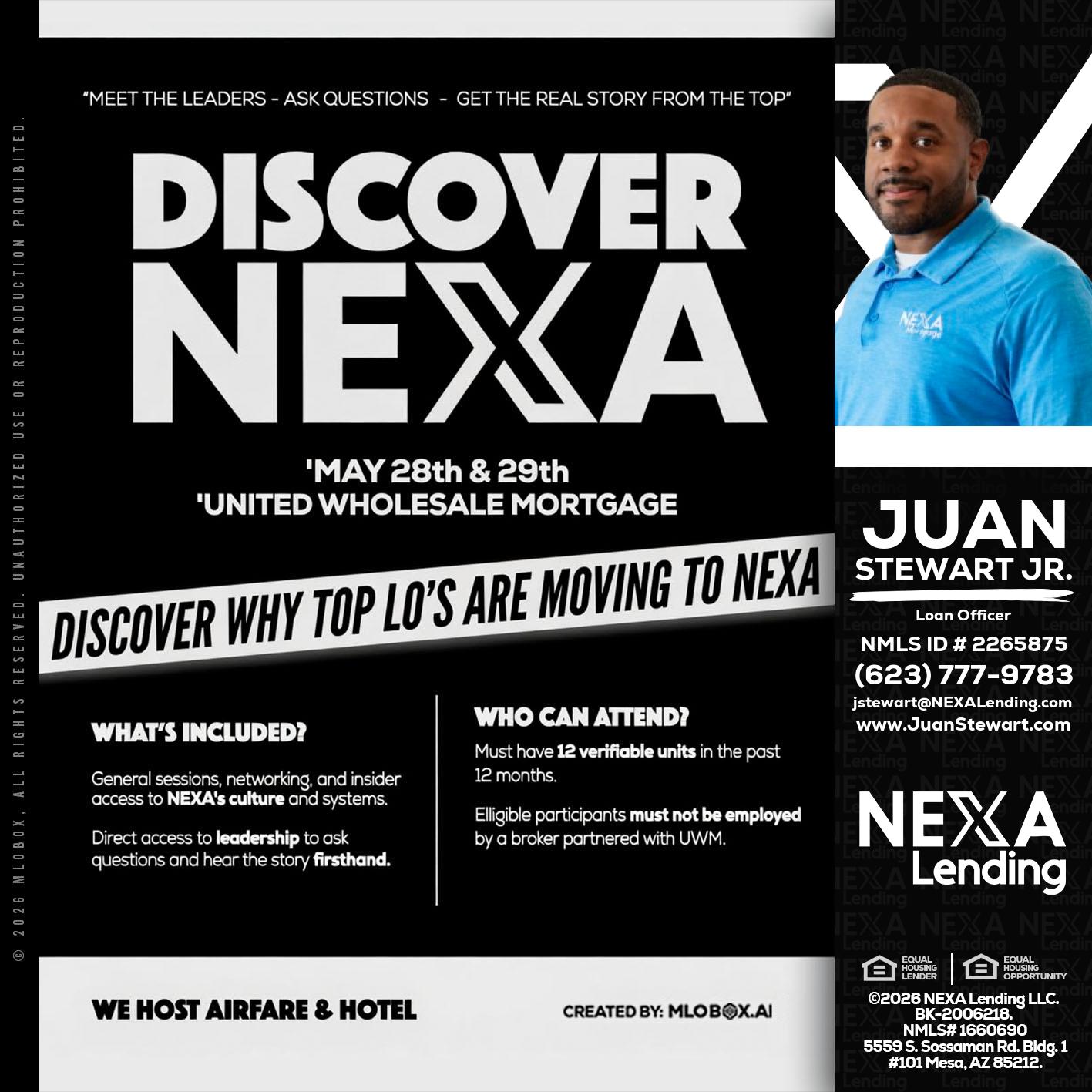 DISCOVER NEXA - Juan Stewart JR -Mortgage Loan Originator